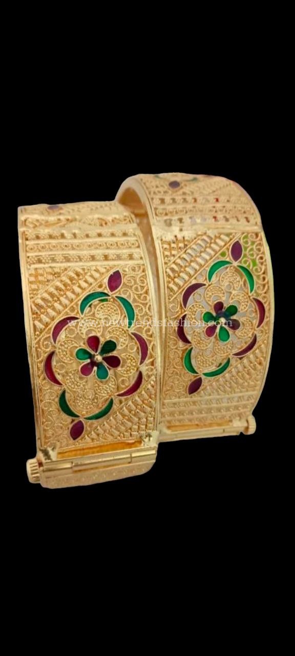 33 Micro polished traditional bangles set of 2