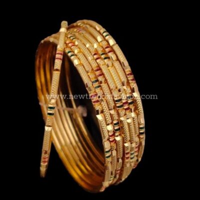 35 Micro polished traditional bangles set of 8