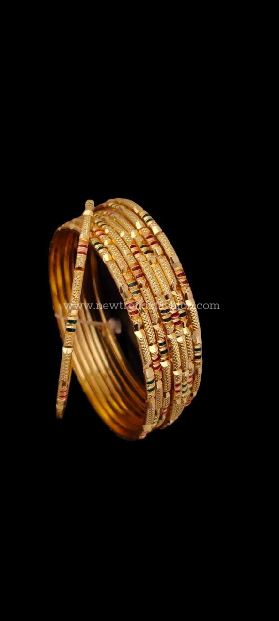 35 Micro polished traditional bangles set of 8