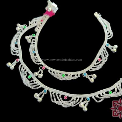 38.Silver polished anklet (golusu)