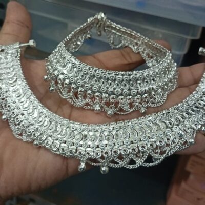 42 Silver polished anklet (golusu)