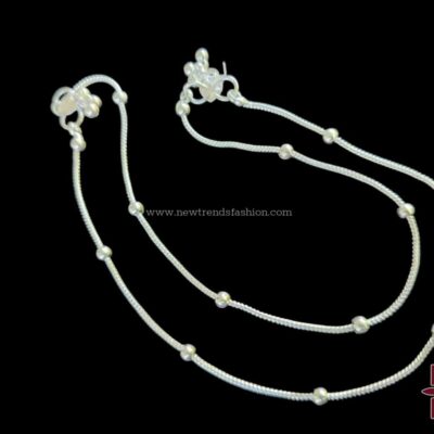 1 Silver polished anklet