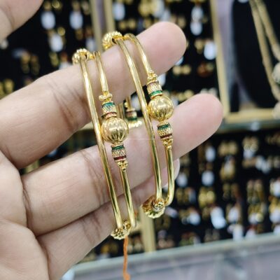 93 One gram gold farming bangles set of 4 (0856)
