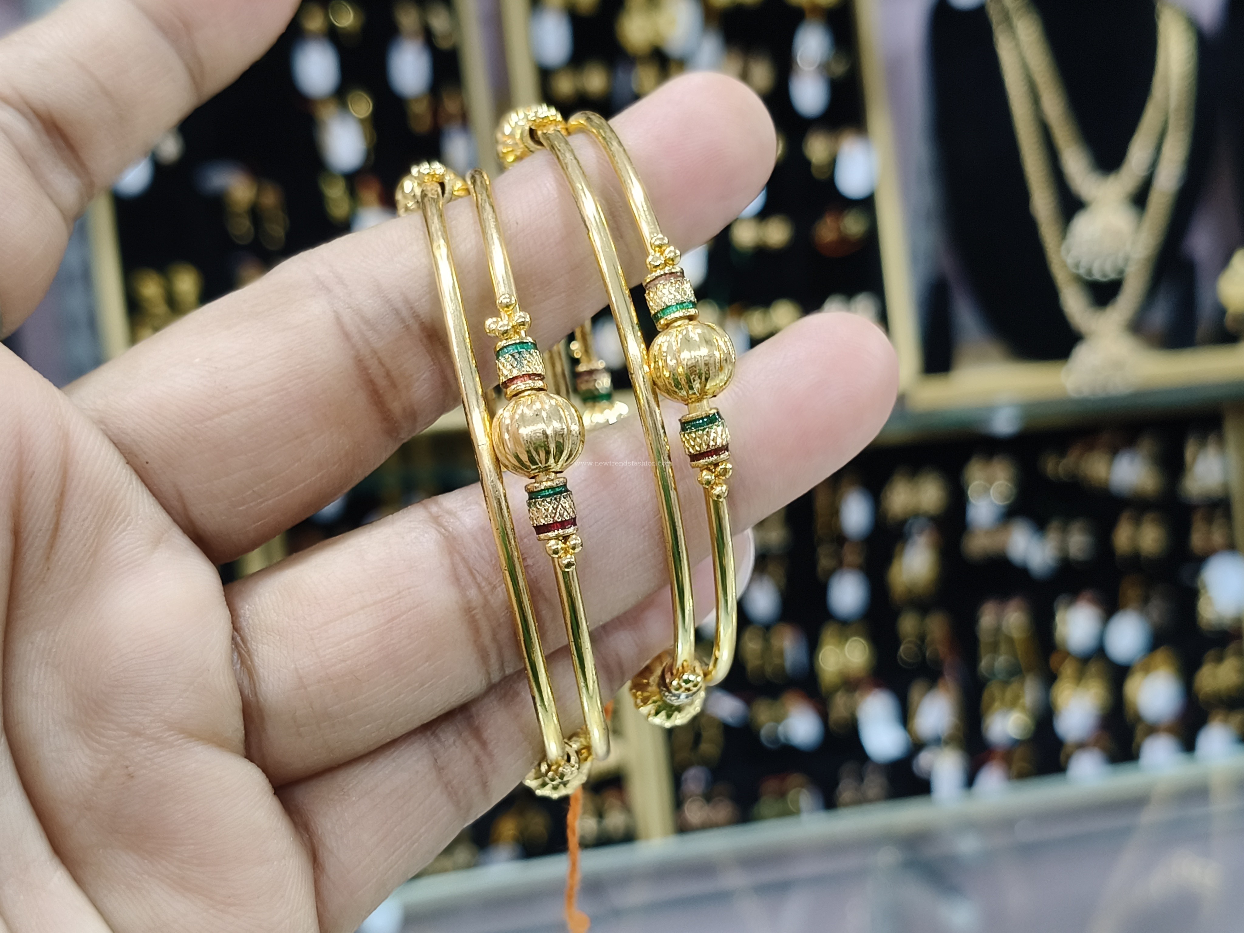 93 One gram gold farming bangles set of 4 (0856)