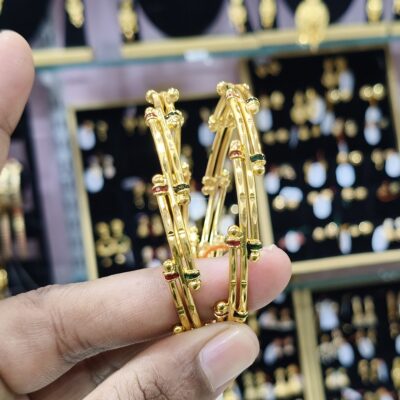 105 One gram gold farming bangles set of 2 (0525)