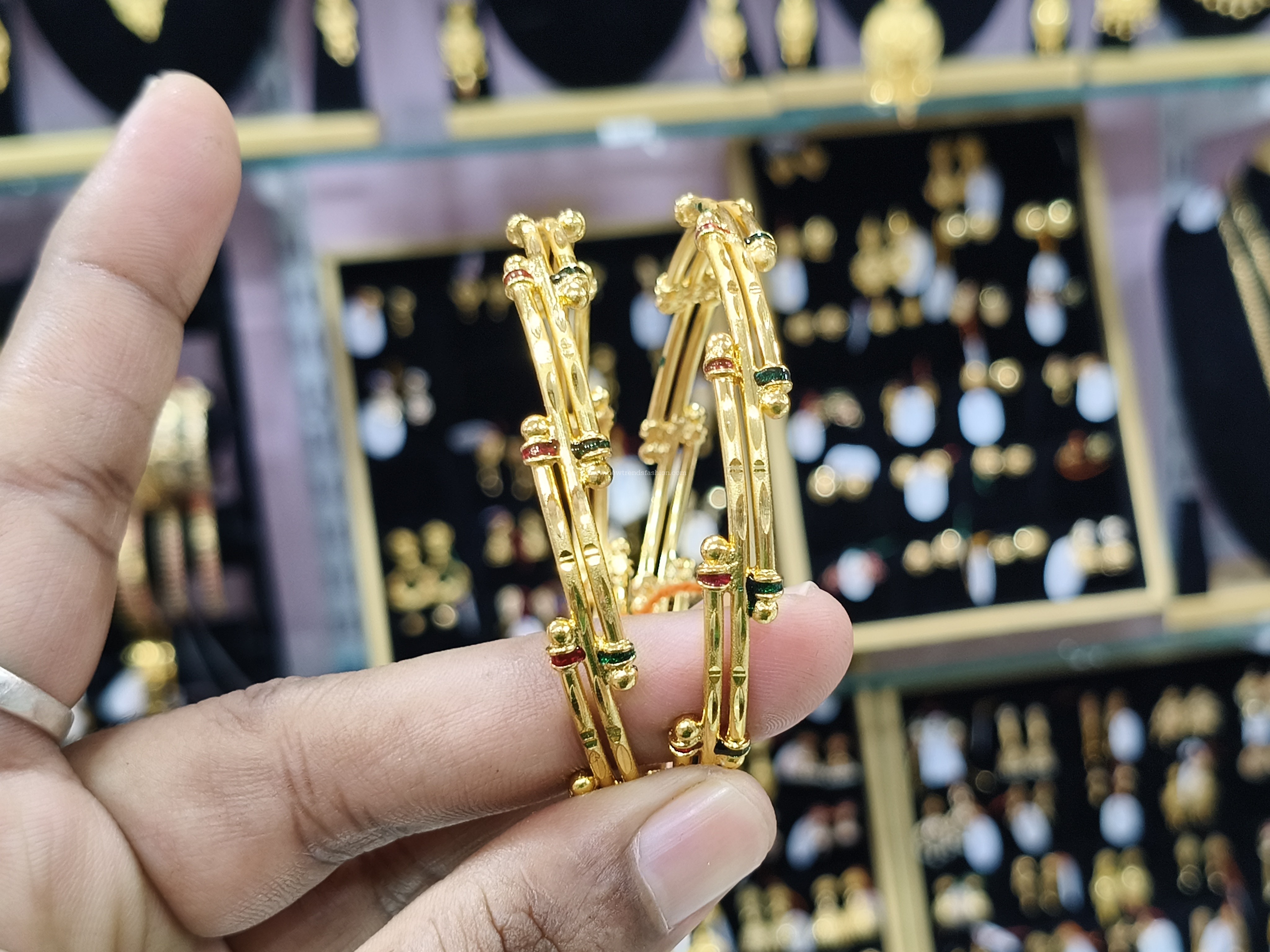 105 One gram gold farming bangles set of 2 (0525)