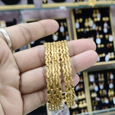 106 One gram gold farming bangles set of 8 (0575)