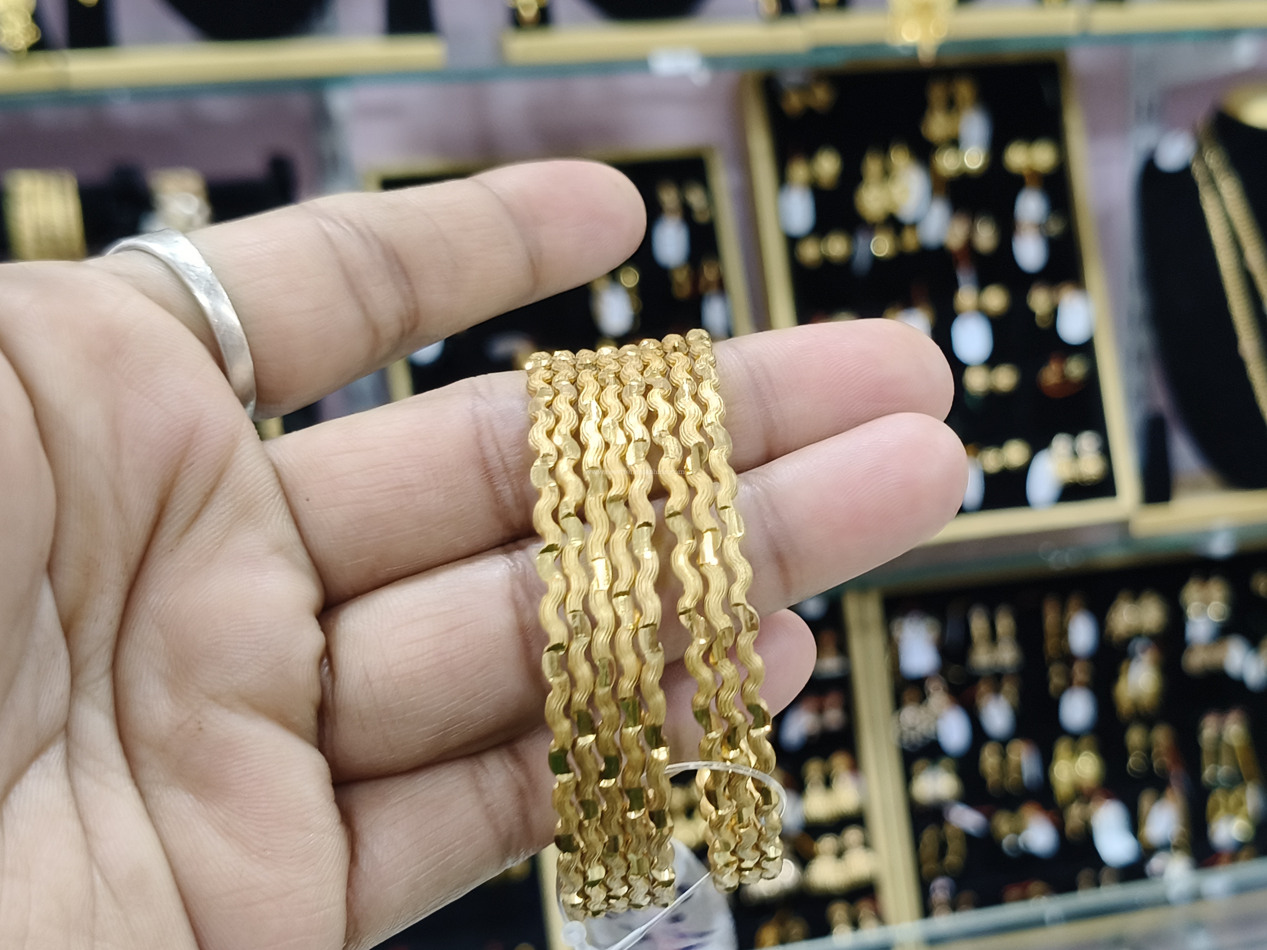 106 One gram gold farming bangles set of 8 (0575)