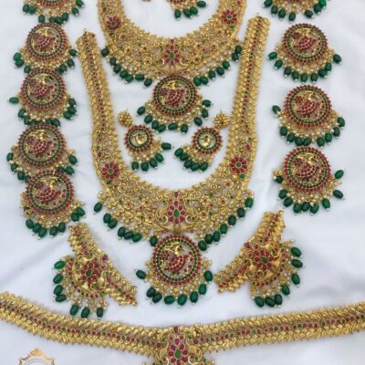 Peacock bridal set